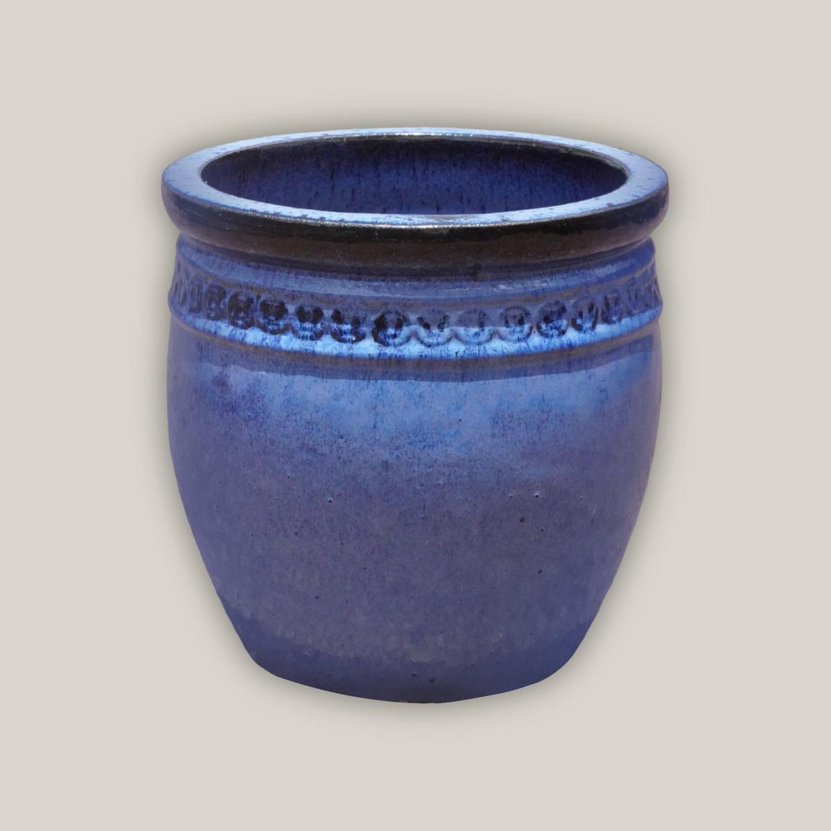 6079H47 8211 Blue Coin Pot 8211 198221 x 198221 x 198221 Blue Ceramic