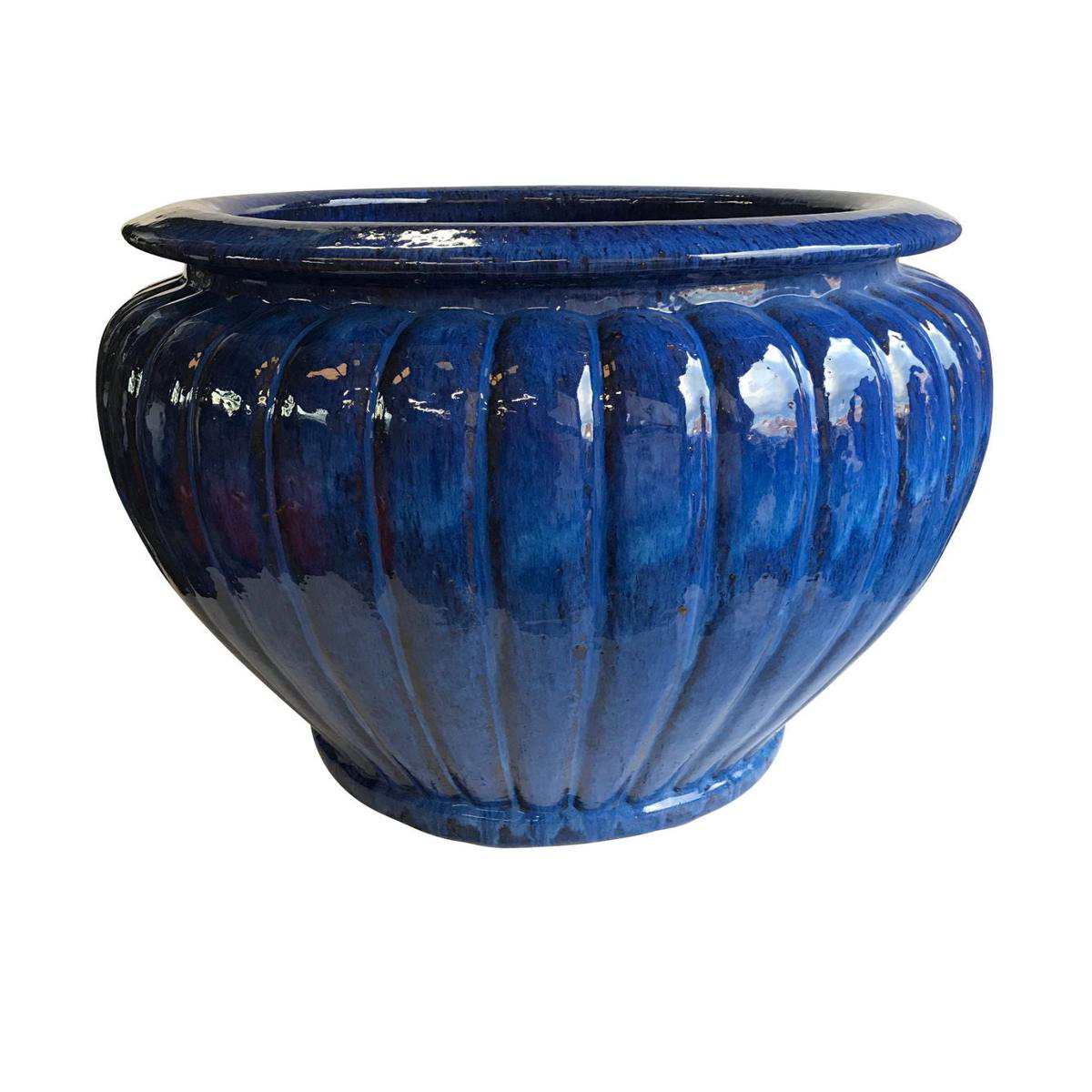 9835C1 8211 Cobalt Blue Ceramic Pumpkin Planter 8211 188221 x 188221 x 178221