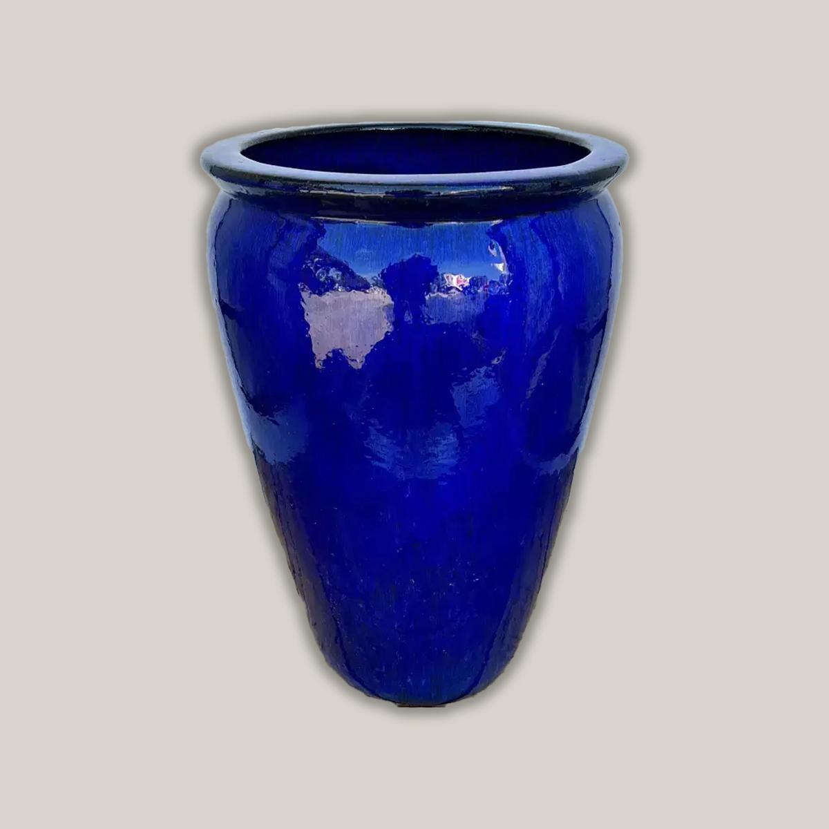 6106H47 - Blue Lion Pavia Ceramic Planter - 20" x 20" x 29" | Blue