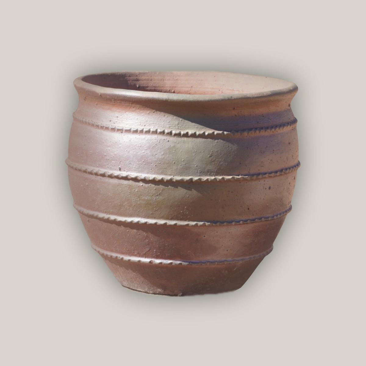 653R14 8211 Iron Clay Tapered Rustic Planter 8211 378221 x 378221 x 318221 Iron Clay