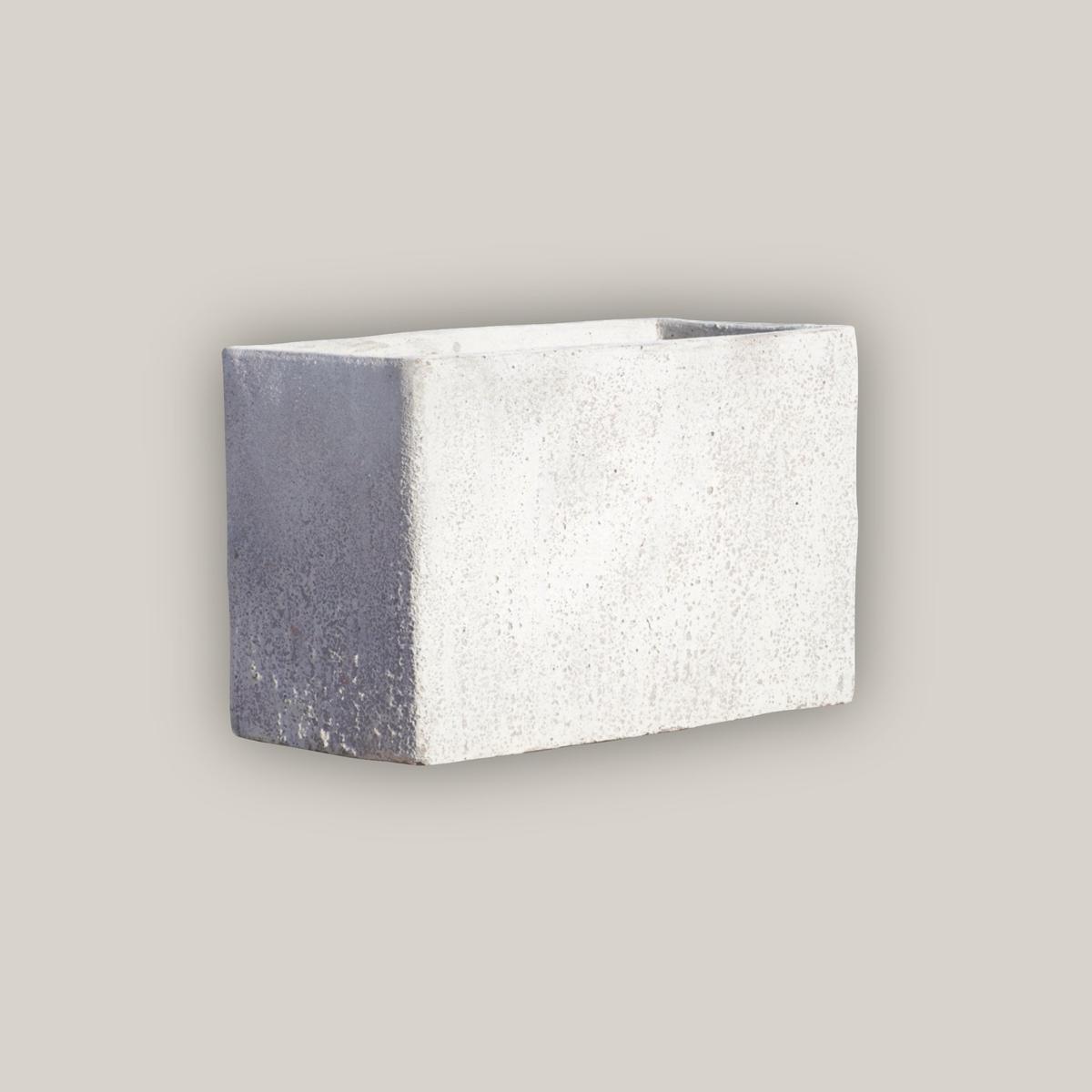 676R9 - Atlantis White Rustic Box Planter - 15" x 8" x 10" | Atlantis White